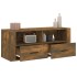 Mueble para TV madera contrachapada roble ahumado 100x35x40
