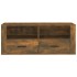 Mueble para TV madera contrachapada roble ahumado 100x35x40