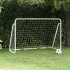 Portería de fútbol con red acero blanco 180x90x120