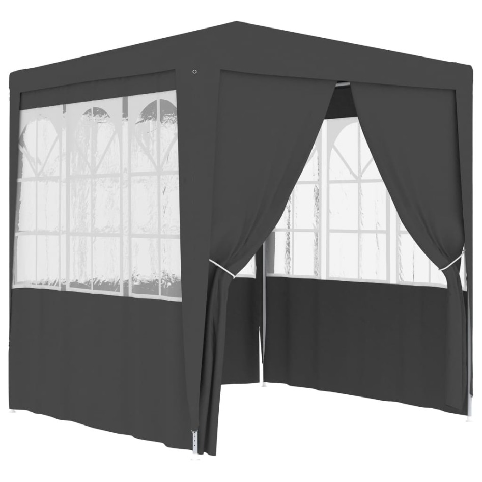 Carpa profesional fiestas con paredes gris 90 g/m² 2,5x2,5