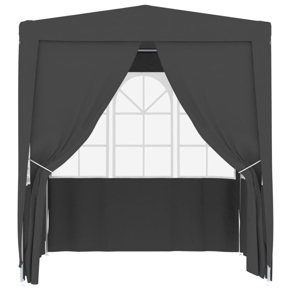 Carpa profesional fiestas con paredes gris 90 g/m² 2,5x2,5