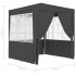 Carpa profesional fiestas con paredes gris 90 g/m² 2,5x2,5
