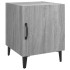 Mesitas de noche 2 uds madera contrachapada gris
