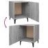 Mesitas de noche 2 uds madera contrachapada gris
