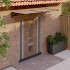 Marquesina de puerta policarbonato negro 239x90