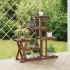 Soporte para flores madera maciza de abeto 95x25x96