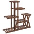 Soporte para flores madera maciza de abeto 95x25x96
