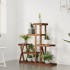 Soporte para flores madera maciza de abeto 95x25x96