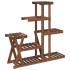Soporte para flores madera maciza de abeto 95x25x96