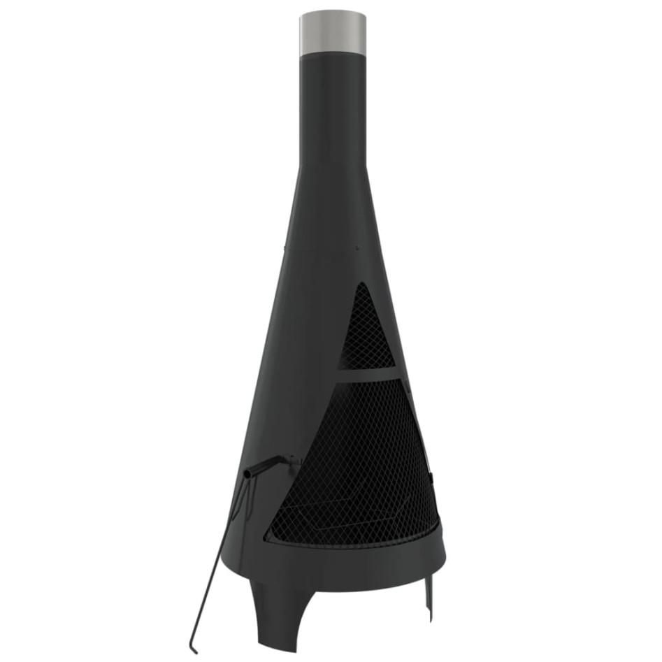 Estufa de jardín con atizador acero 45x45x122