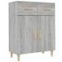 Aparador de madera contrachapada gris Sonoma 69,5x34x89