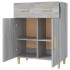 Aparador de madera contrachapada gris Sonoma 69,5x34x89
