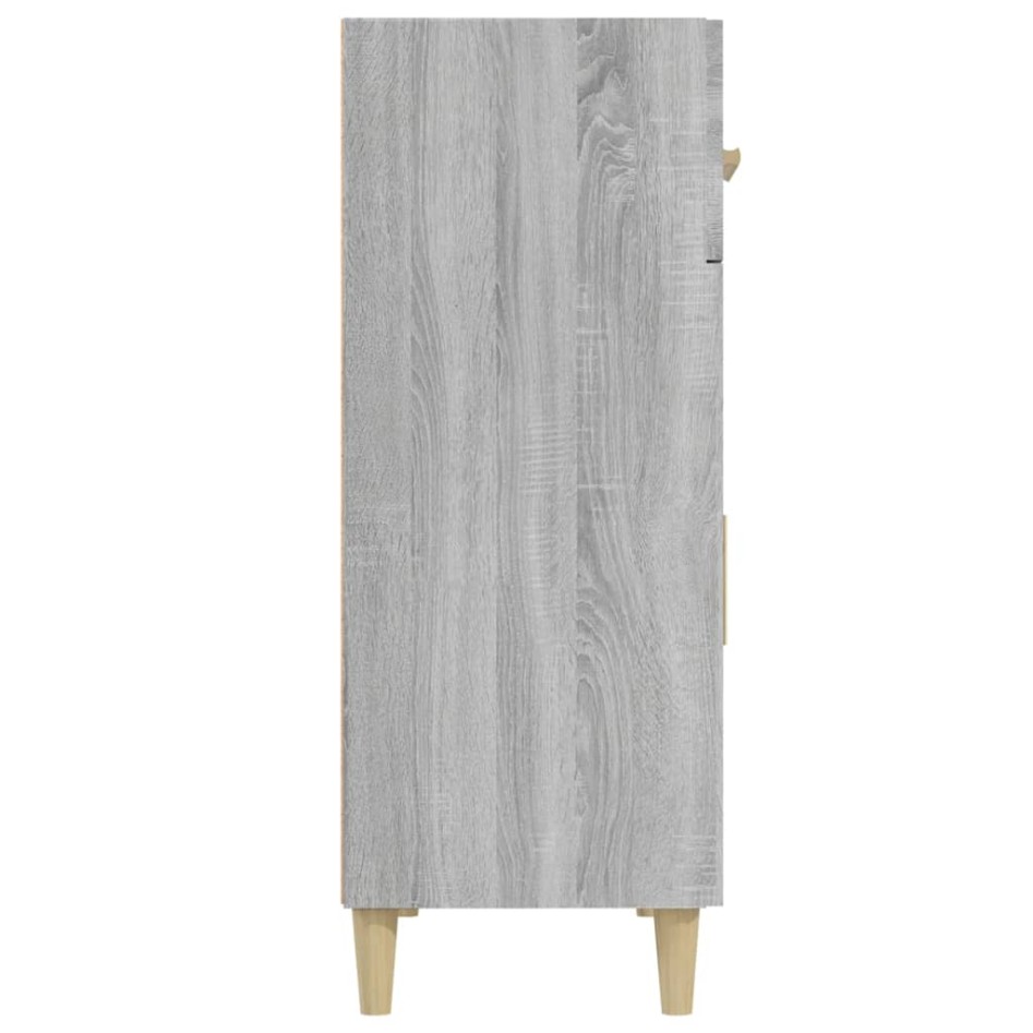 Aparador de madera contrachapada gris Sonoma 69,5x34x89