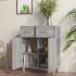 Aparador de madera contrachapada gris Sonoma 69,5x34x89