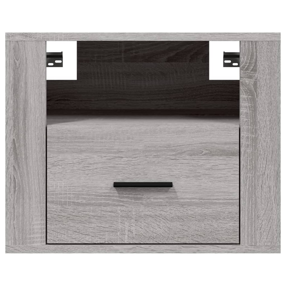 Mesitas de noche de pared 2 uds gris Sonoma 50x36x40