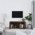 Mueble TV madera contrachapada color marrón roble 100x35x40