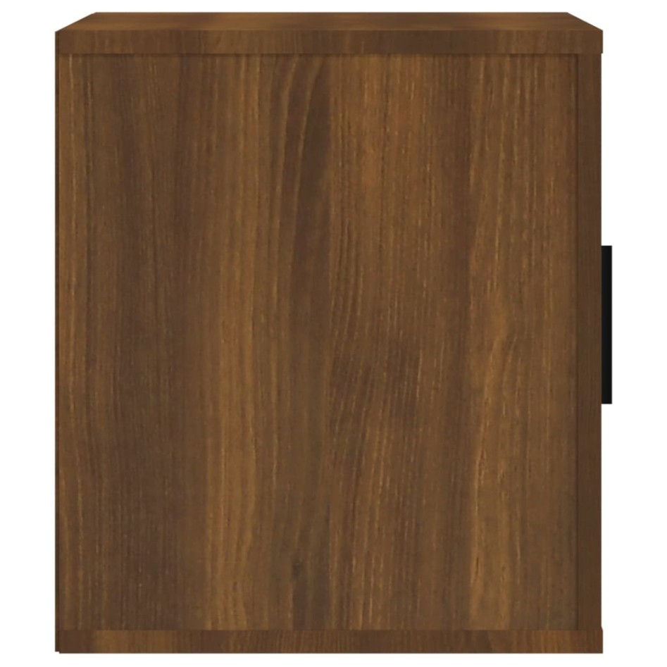 Mueble TV madera contrachapada color marrón roble 100x35x40