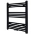 Radiador toallero de baño recto negro 600 x 764