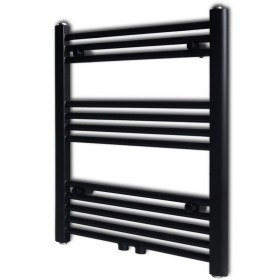 Radiador toallero de baño recto negro 600 x 764