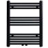 Radiador toallero de baño recto negro 600 x 764