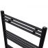 Radiador toallero de baño recto negro 600 x 764