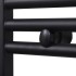 Radiador toallero de baño recto negro 600 x 764