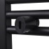Radiador toallero de baño recto negro 600 x 764