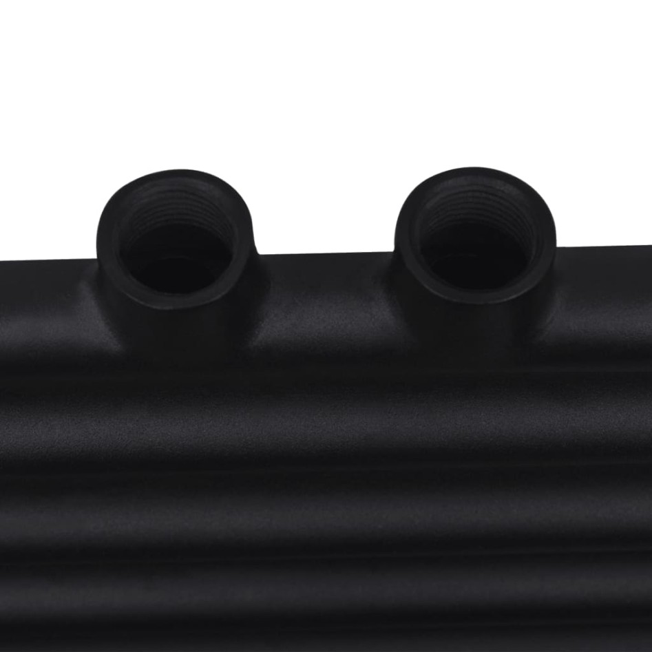 Radiador toallero de baño recto negro 600 x 764