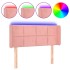 Cabecero con LED de terciopelo rosa 83x16x78/88
