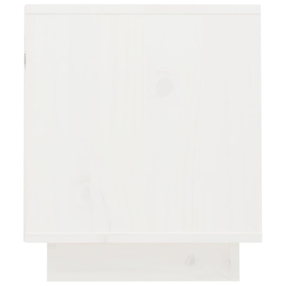 Mueble de TV de madera maciza de pino blanco 70x34x40