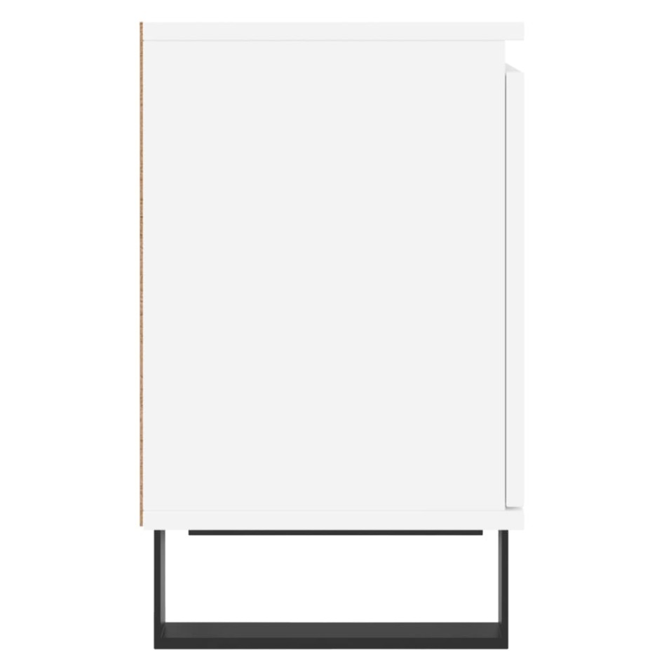 Mesitas de noche 2 uds madera de ingeniería blanco 40x30x50