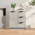 Aparador de madera contrachapada gris hormigón 60x30x70
