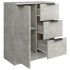 Aparador de madera contrachapada gris hormigón 60x30x70