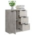 Aparador de madera contrachapada gris hormigón 60x30x70