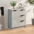 Aparador de madera contrachapada gris hormigón 60x30x70
