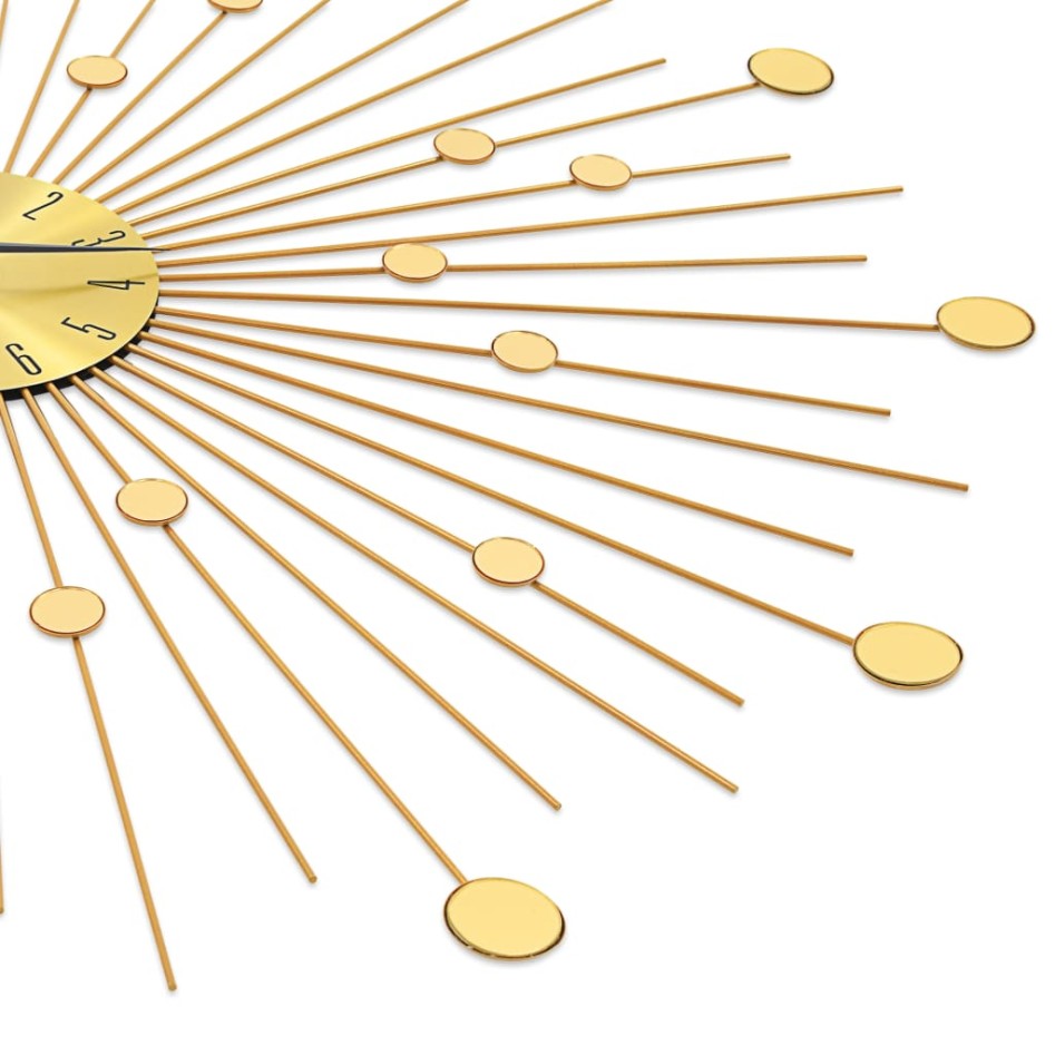 Reloj de pared de metal dorado 70