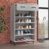 Mueble zapatero madera contrachapada gris Sonoma 60x35x105