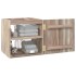 Armario de baño de pared madera maciza de teca 41x38x40