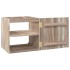 Armario de baño de pared madera maciza de teca 41x38x40