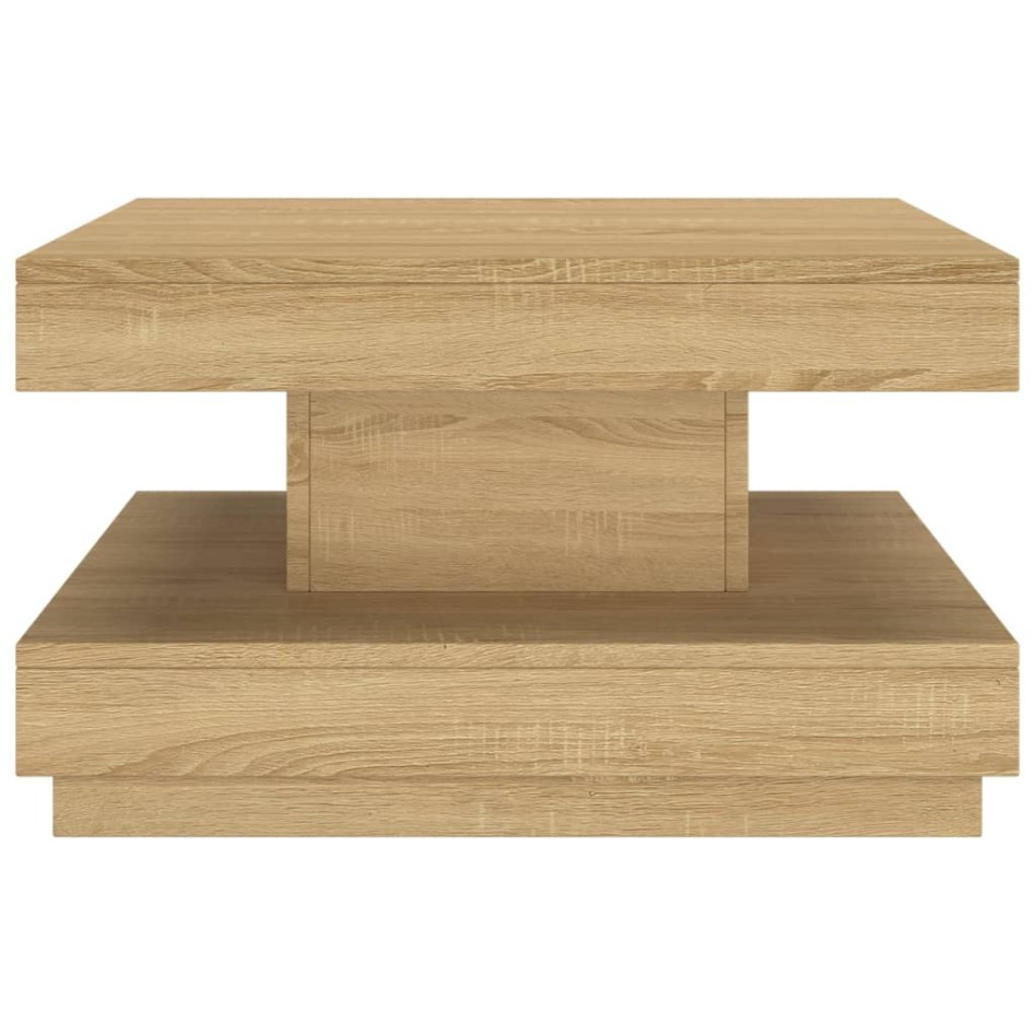 Mesa de centro de MDF marrón claro 60x60x35