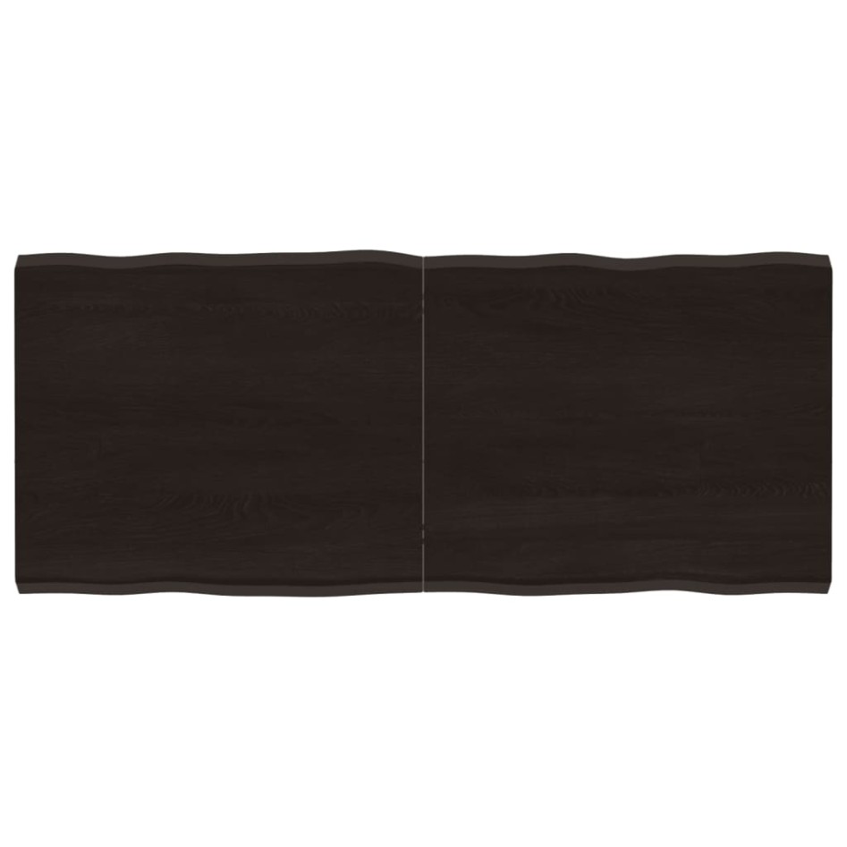 Tablero mesa madera tratada borde vivo marrón 140x60x(2-4)