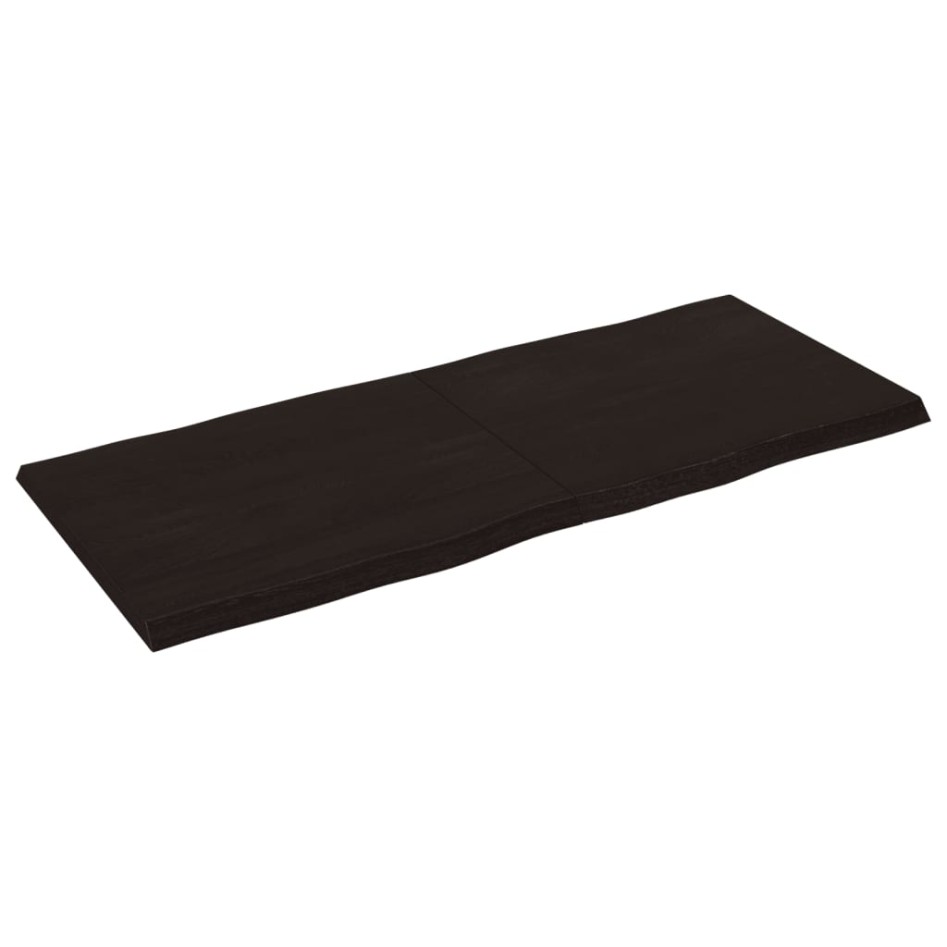 Tablero mesa madera tratada borde vivo marrón 140x60x(2-4)