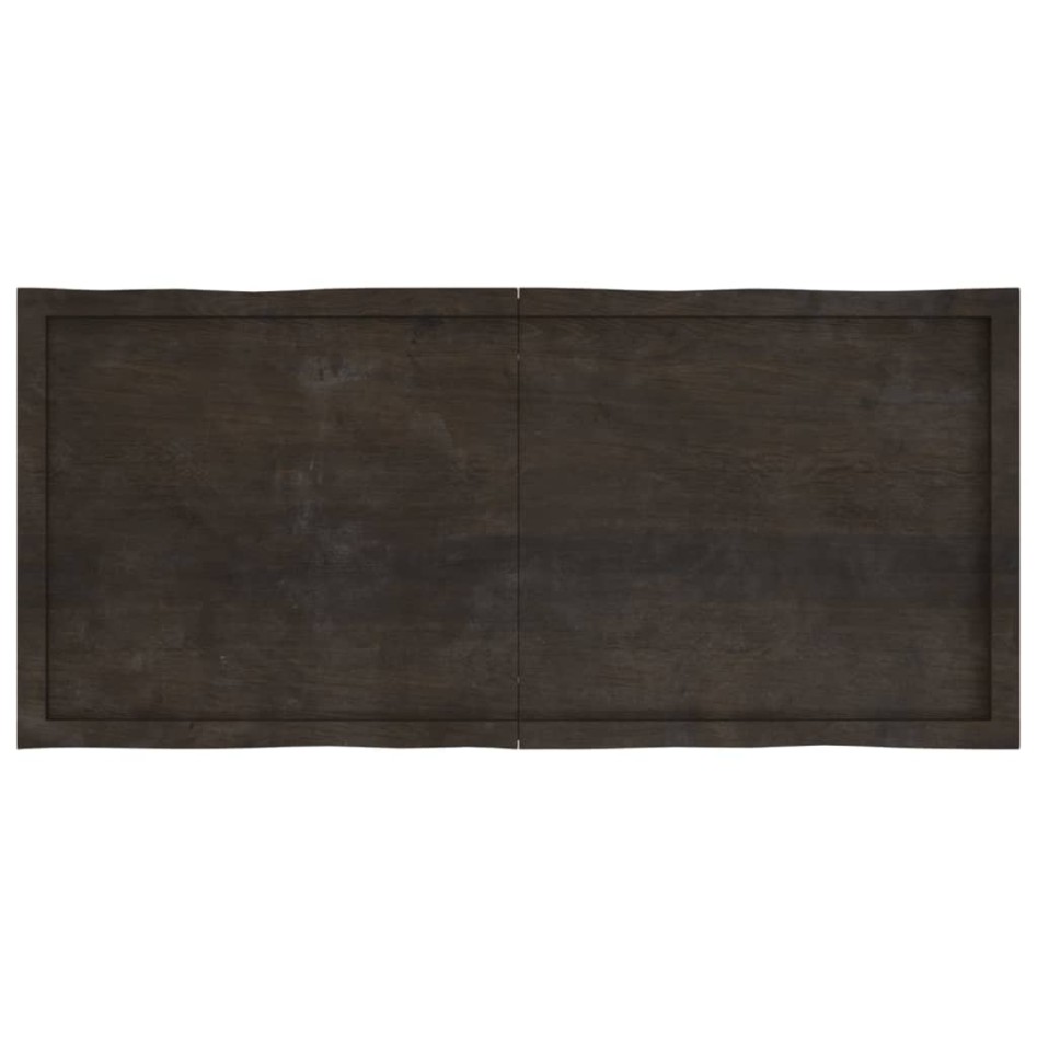 Tablero mesa madera tratada borde vivo marrón 140x60x(2-4)