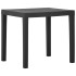 Mesa de jardín de plástico gris 79x65x72