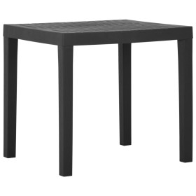 Mesa de jardín de plástico gris 79x65x72