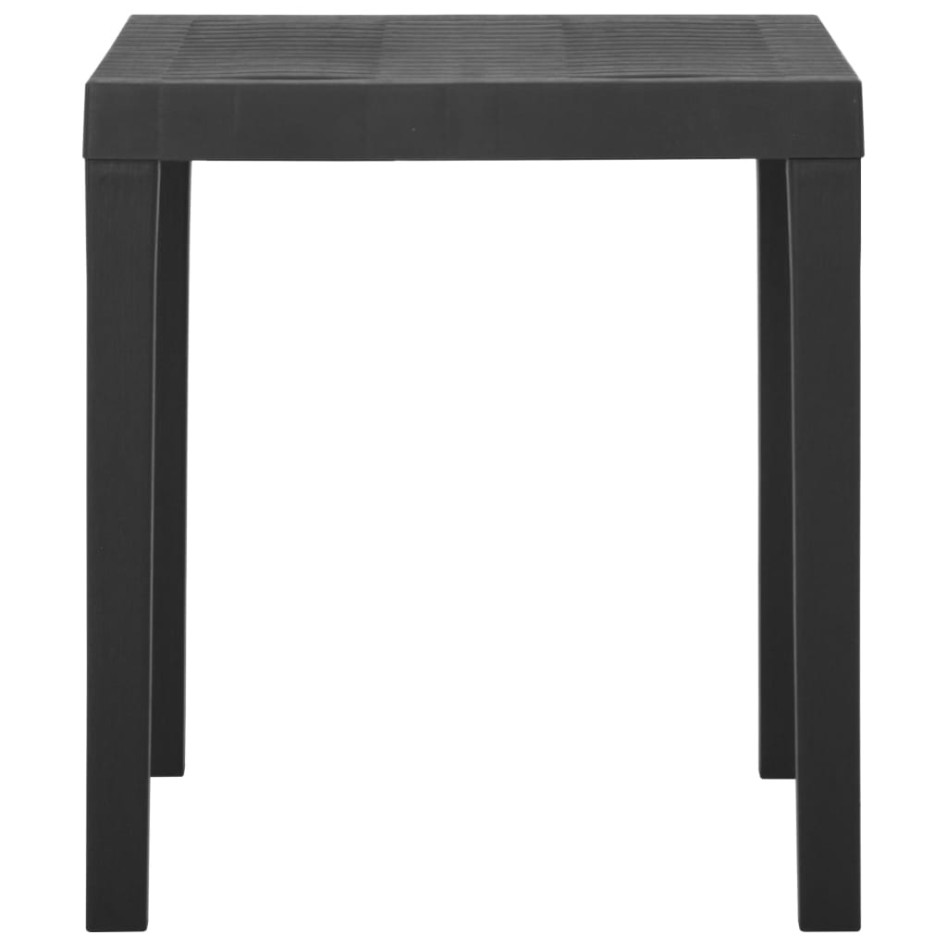 Mesa de jardín de plástico gris 79x65x72