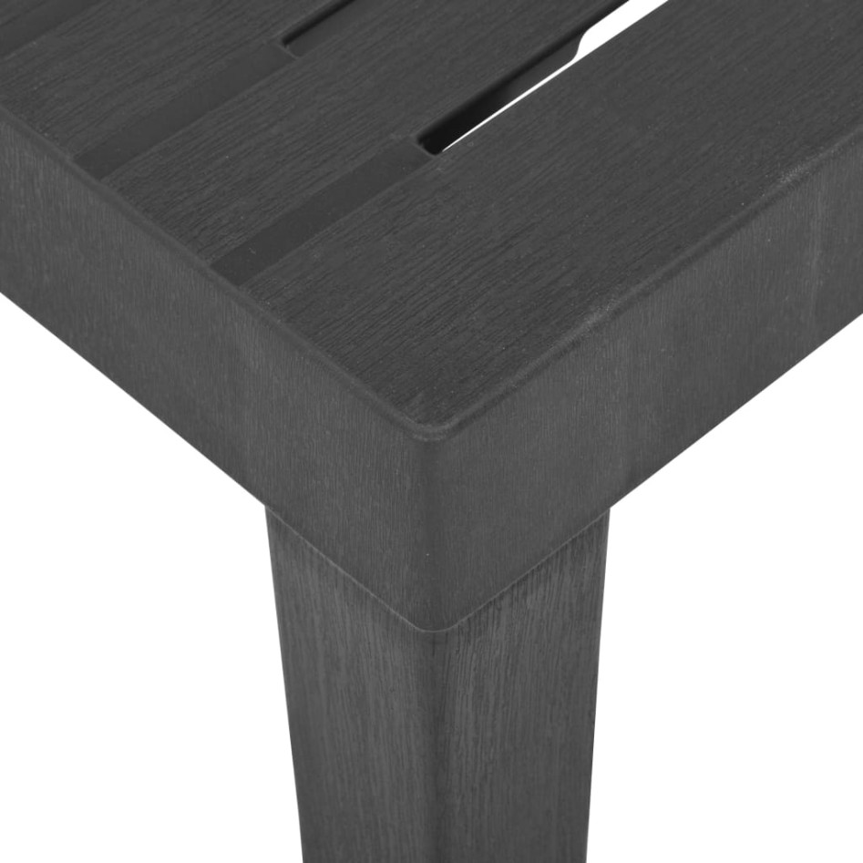 Mesa de jardín de plástico gris 79x65x72