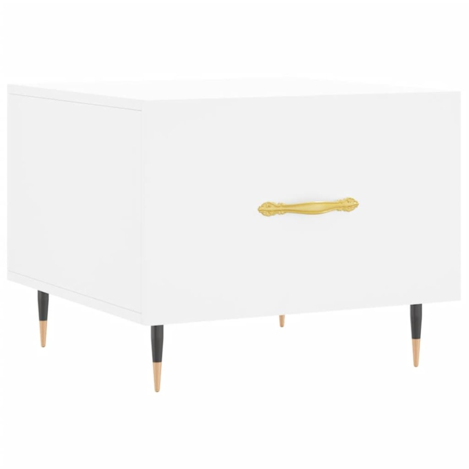 Mesas de centro 2 uds madera de ingeniería blanco 50x50x40