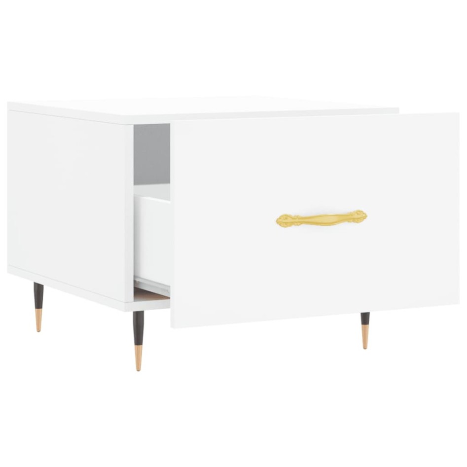 Mesas de centro 2 uds madera de ingeniería blanco 50x50x40