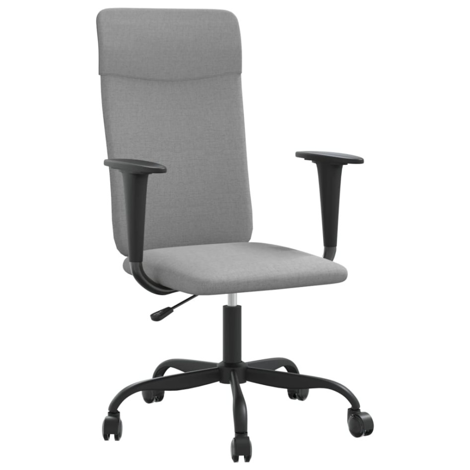 Silla de oficina altura ajustable tela gris
